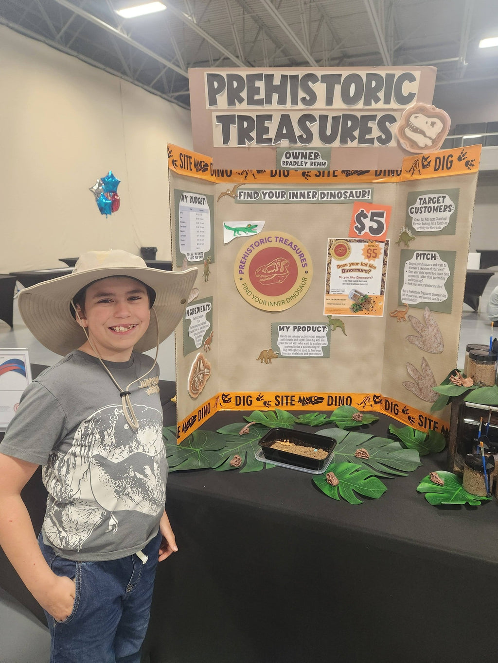 Bradley's sensory dino dig kit