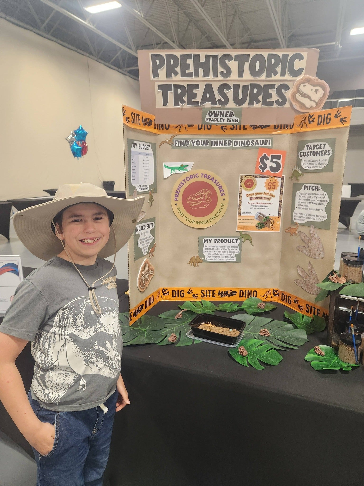 Bradley's sensory dino dig kit